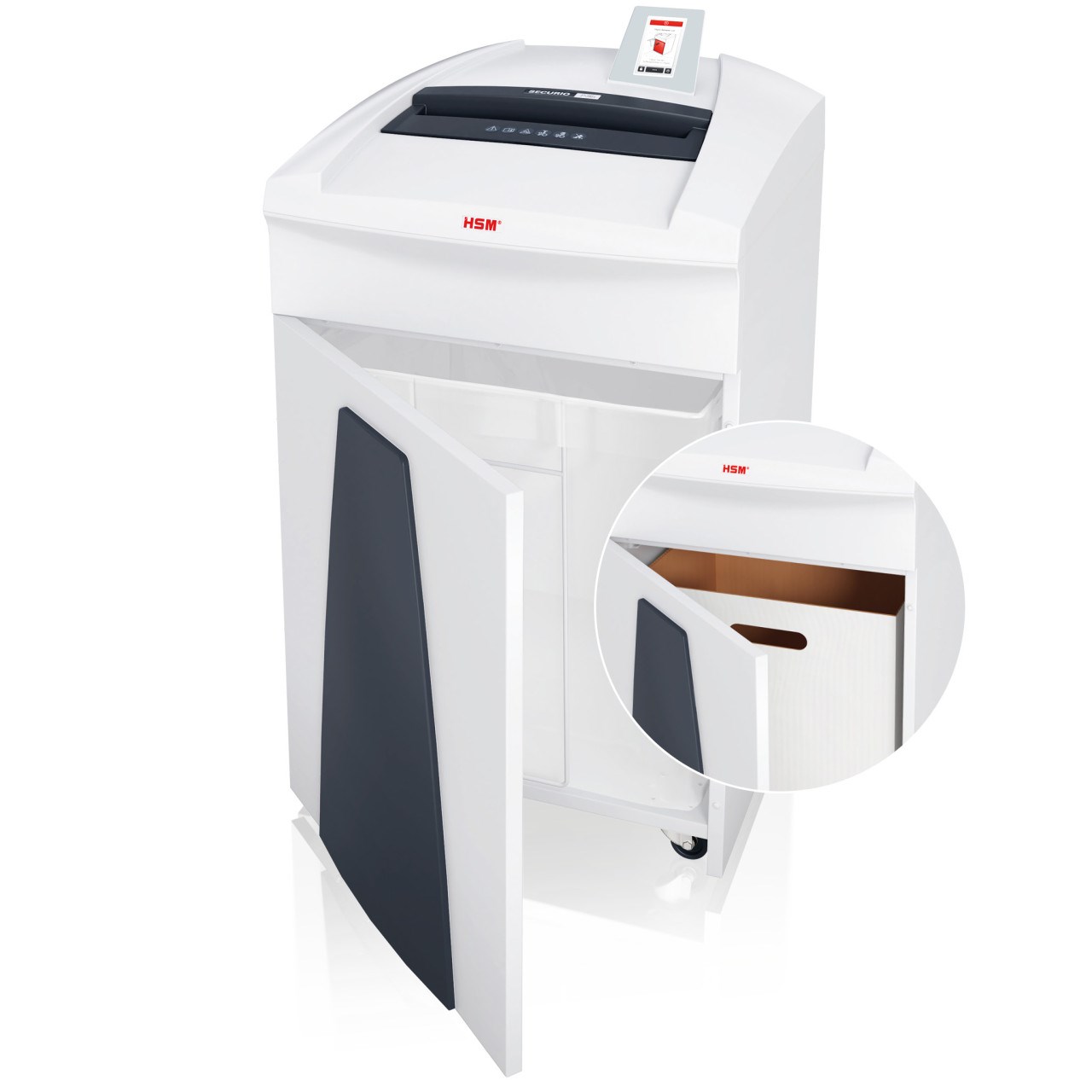 HSM skartovač Securio P36i (řez: Kombinovaný 4, 5x30mm | vstup: 330mm | DIN: P-4 (3) | papír,  sponky,  plast. karty,  CD)3 