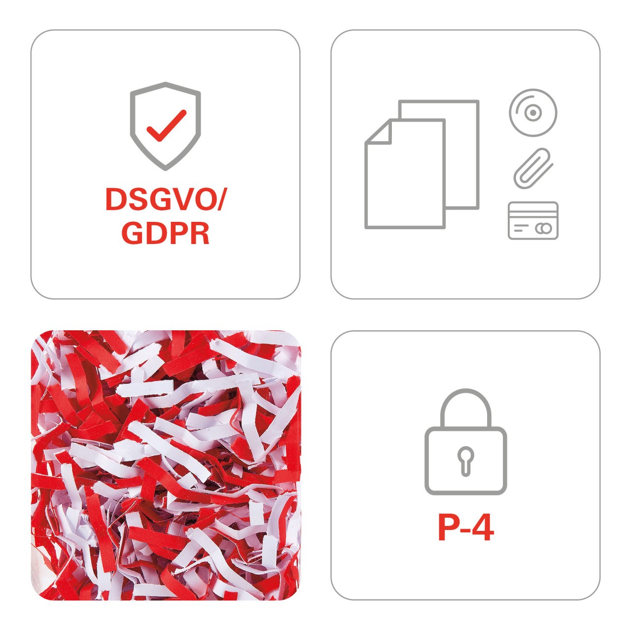 HSM skartovač Securio P36i (řez: Kombinovaný 4, 5x30mm | vstup: 330mm | DIN: P-4 (3) | papír,  sponky,  plast. karty,  CD)5 