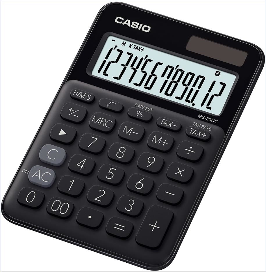 CASIO kalkulačka MS 20UC BK,  Stolní kalkulátor0 
