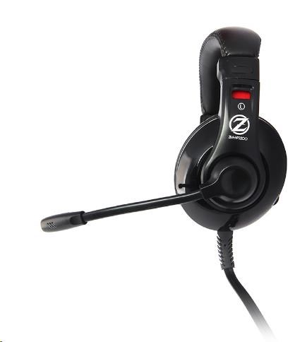 Zalman headset ZM-HPS200 /  herní /  náhlavní /  drátový /  40mm měniče /  2x 3, 5mm jack2 