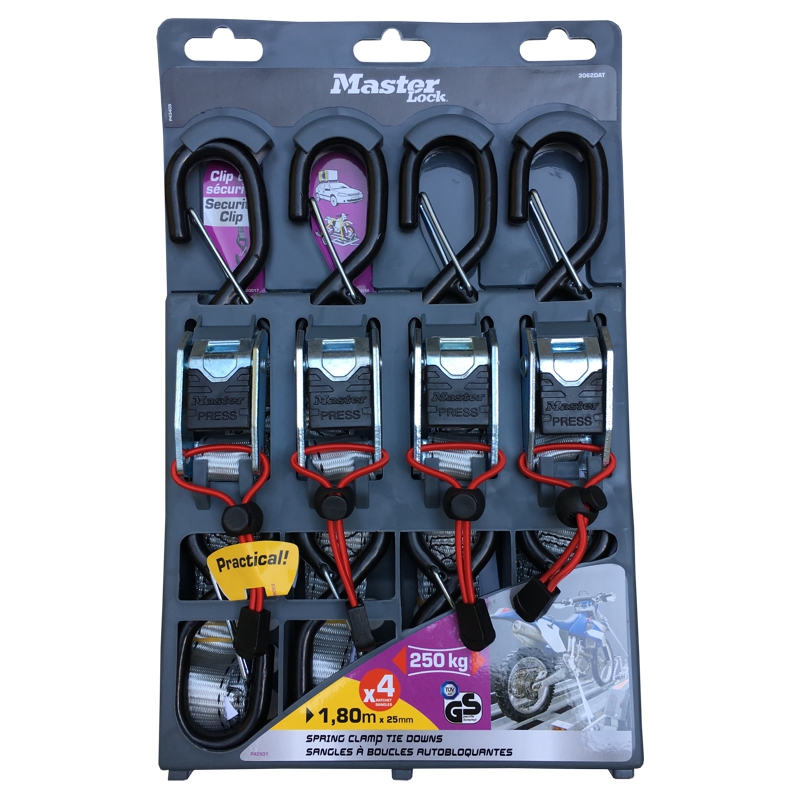 Master Lock Upínací popruhy  - 180 cm (4 ks/ blistr)2 