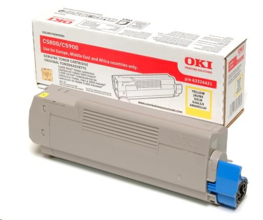 Žltý toner OKI pre multifunkčné zariadenia C5800/ C5900/ C5550 (5000 strán)0 