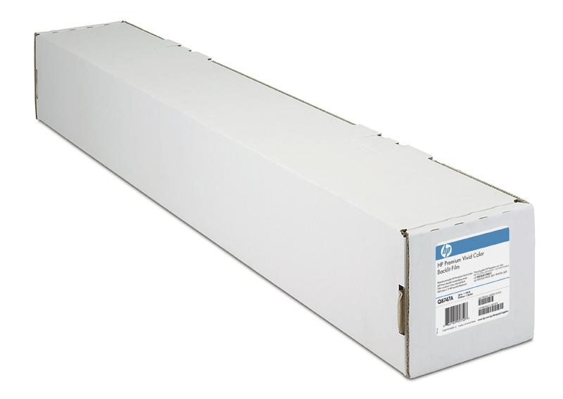 HP Premium Vivid Color Backlit Film,  220 microns (8.7 mil) • 285 g/ m2 • 914 mm x 30.5 m,  Q8747A0 