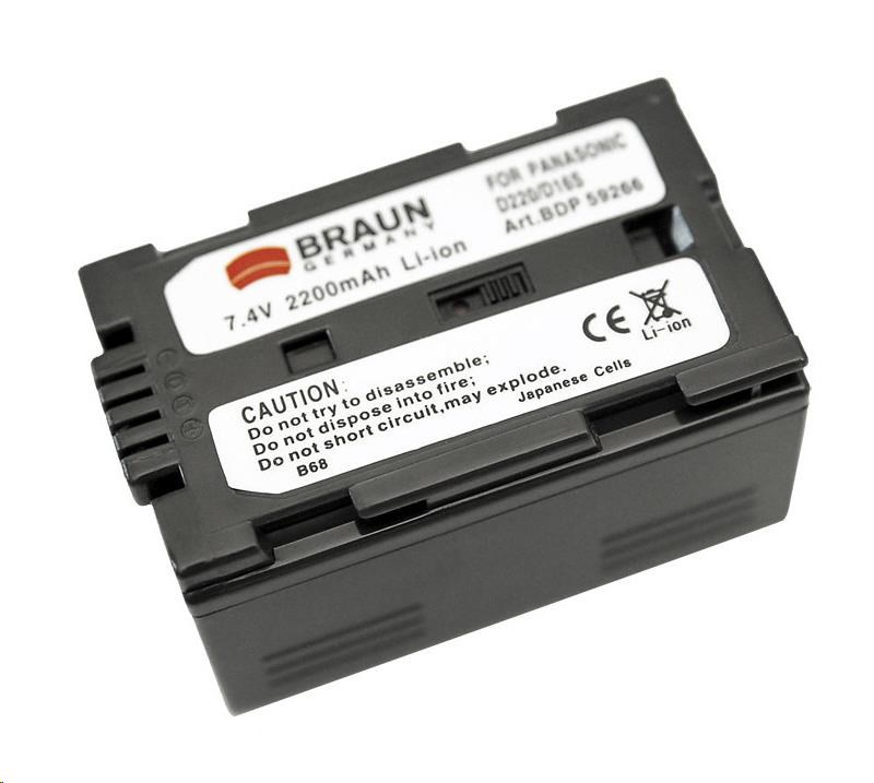 Braun akumulátor PANASONIC D220,  D14,  D16,  2200mAh0 