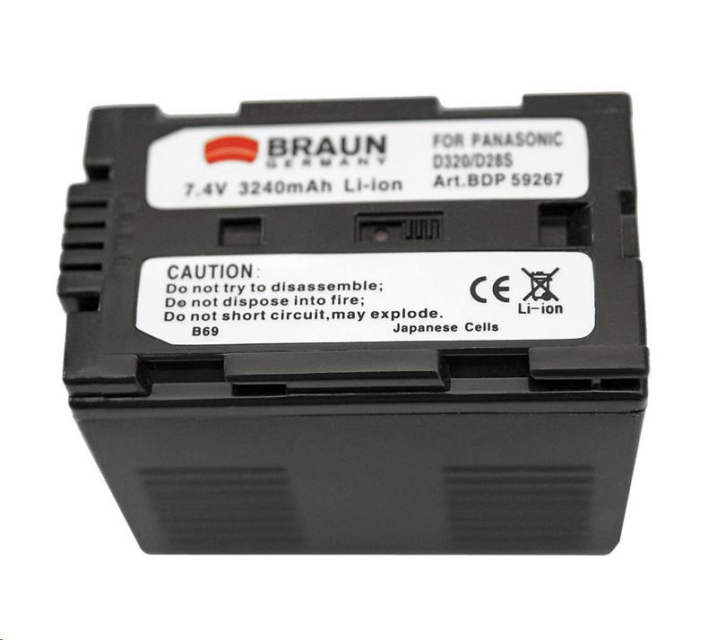 Braun akumulátor PANASONIC D320,  D28,  3240mAh0 