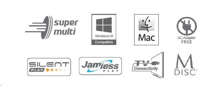 HITACHI LG - externá mechanika DVD-W/ CD-RW/ DVD±R/ ±RW/ RAM GP60NB60,  Slim,  čierna,  box+SW4 