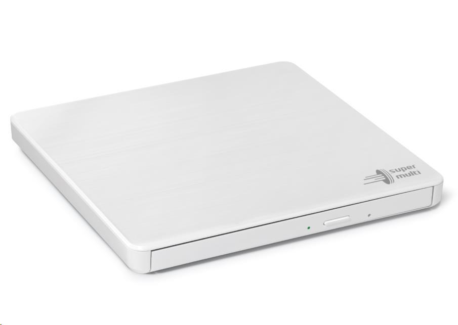 HITACHI LG - externá mechanika DVD-W/ CD-RW/ DVD±R/ ±RW/ RAM GP60NW60,  Slim,  biela,  krabica+SW3 