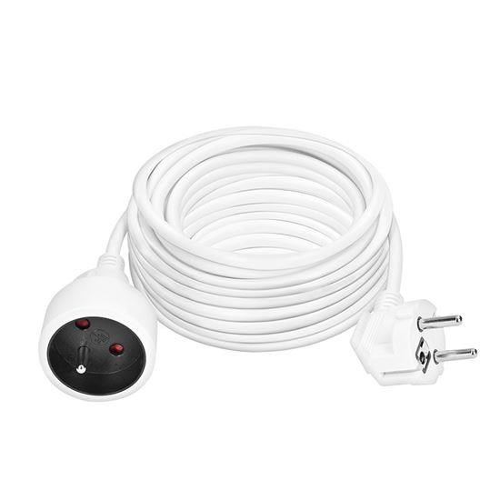 Solight prodlužovací přívod - spojka,  1 zásuvka,  10m,  3 x 1mm2,  bílá0 