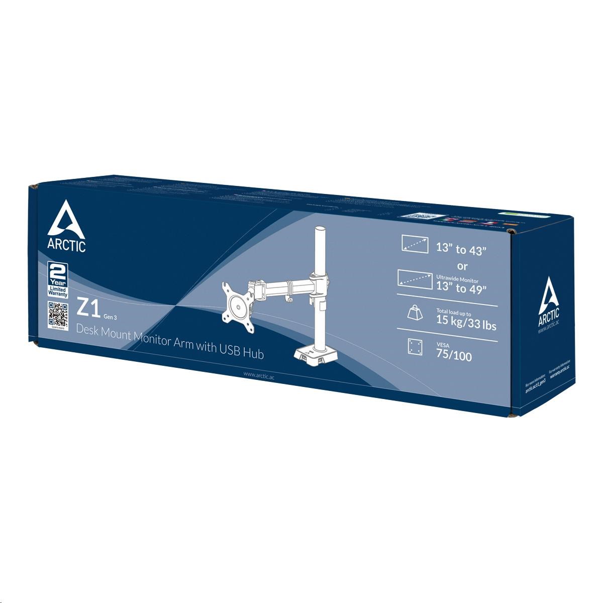 Držiak stola ARCTIC Z1 (Gen.3) pre 1x LCD do 43