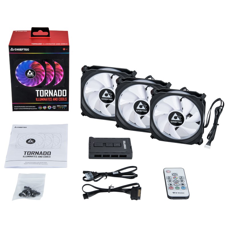 Ventilátor CHIEFTEC RGB TORNADO CF-3012-RGB1 