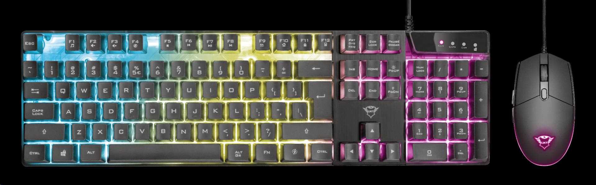 Set klávesnica + myš TRUST GXT 838 Azor Gaming Combo US6 