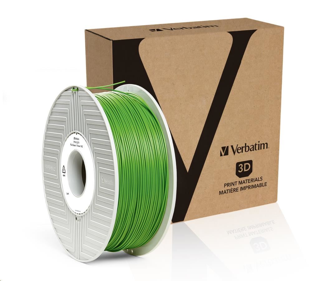VERBATIM Filament pre 3D tlačiarne PLA 1.75mm,  335m,  1kg zelená NOVINKA 2019(OLD PN 55271)0 