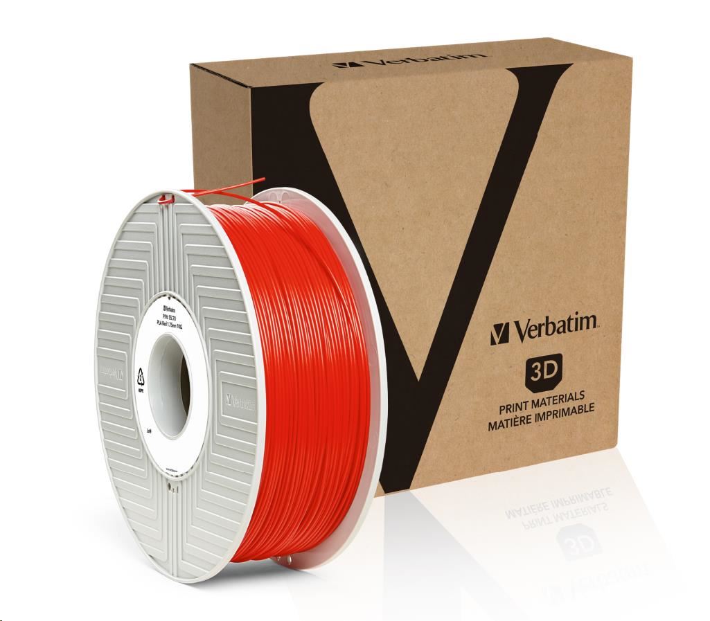 VERBATIM Filament pre 3D tlačiarne PLA 1.75mm,  335m,  1kg červená (OLD PN 55270)0 