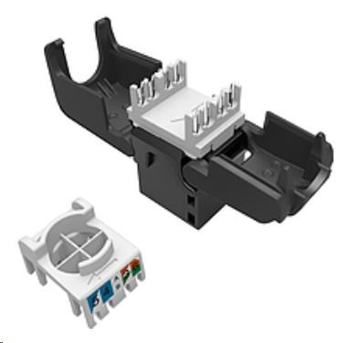 Solarix MULTIPACK 24 ks - keystone CAT6 UTP RJ45 samorezný SXKJ-6-UTP-BK-SA2 