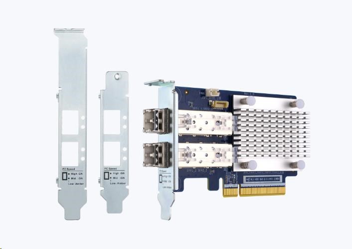 QNAP QXP-32G2FC rozšiřující karta 2x 32Gb SFP+(FC) včetně 2x TRX-32GFCSFP-SR4 