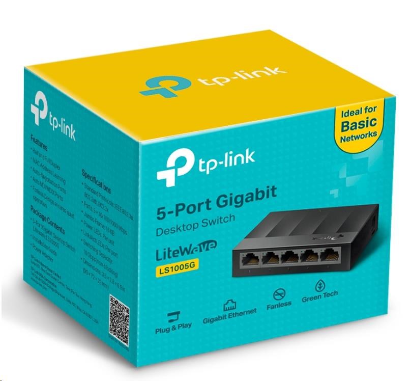 TP-Link LiteWave switch LS1005G (5xGbE,  fanless)3 