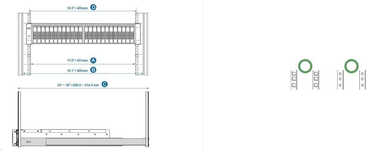 QNAP RAIL-E03 sada kolejnic pro ES2486dc a TDS-h2489FU,  ližiny1 