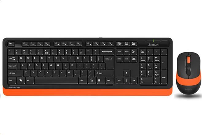 A4tech FG1010 FSTYLER set bezdrôtový. klávesnica + myš,  oranžová0 