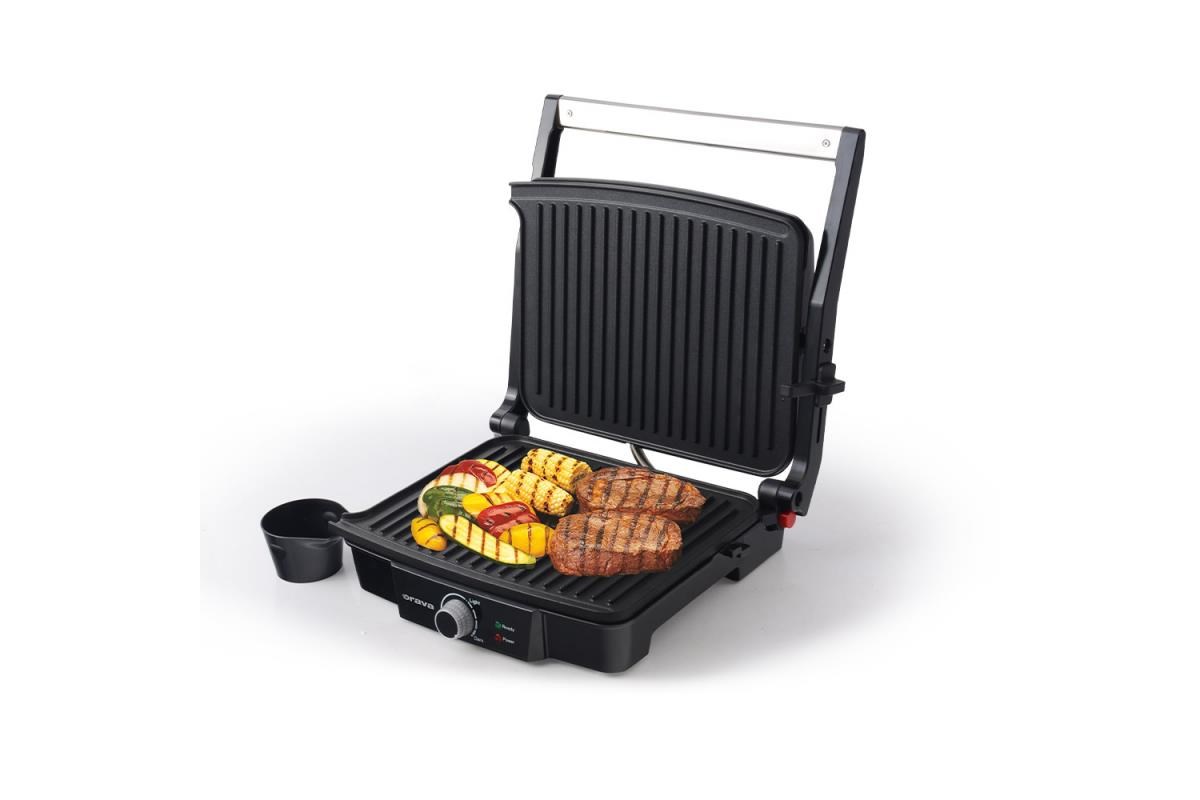 Orava Grillchef elektrický kontaktní gril,  2000 W,  regulace teploty,  tepelně izolovaná rukojeť0 