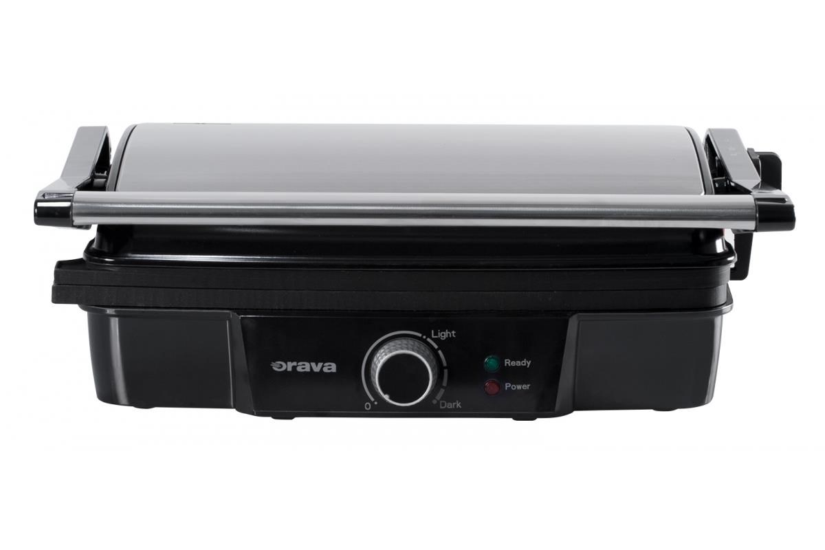 Orava Grillchef elektrický kontaktní gril,  2000 W,  regulace teploty,  tepelně izolovaná rukojeť6 
