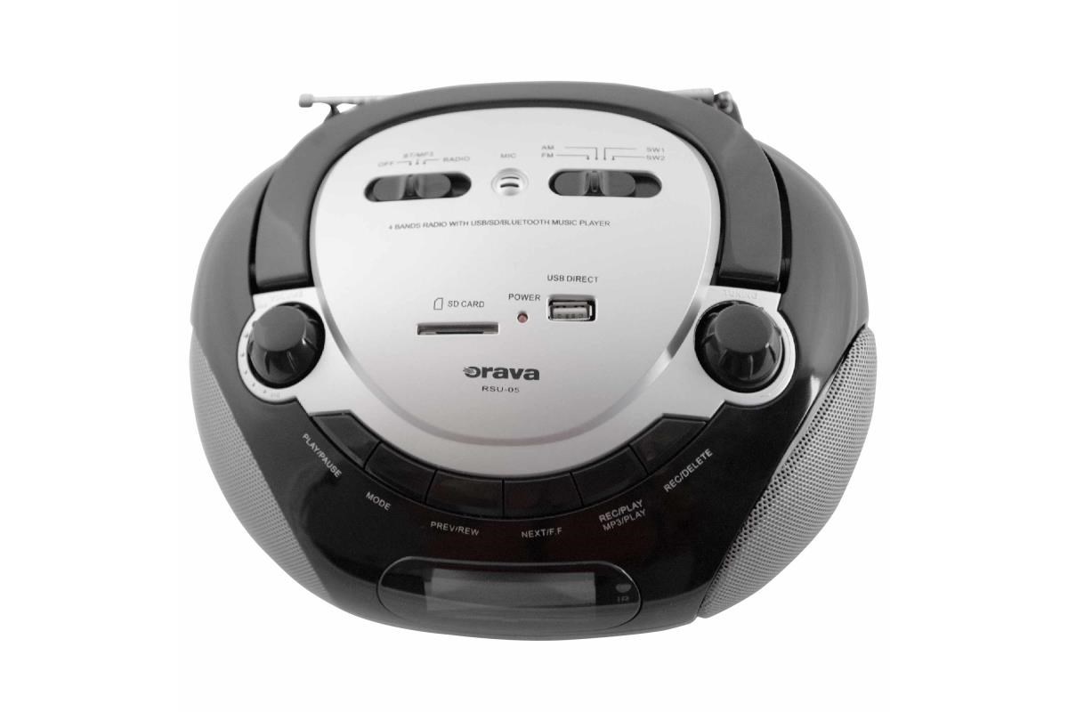 Orava RSU-05 přehrávač,  USB/ SD přenosný,  Bluetooth,  AM/ FM/ SW1/ SW2 rádio,  výstup na sluchátka,  LCD displej2 