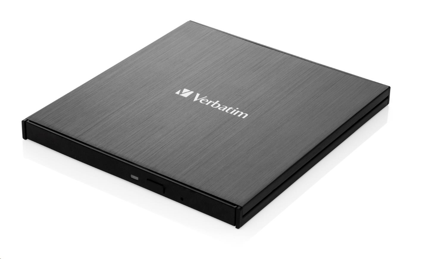 VERBATIM externá mechanika DVD-RW Rewriter USB-C,  čierna3 