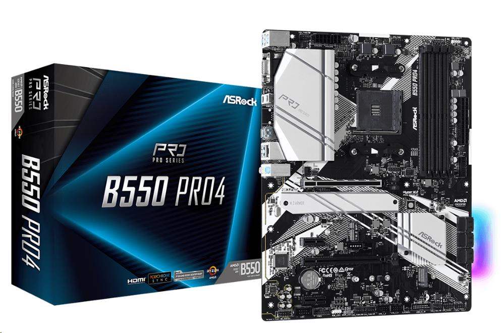 ASRock MB Sc AM4 B550 PRO4,  AMD B550,  4xDDR4,  HDMI4 