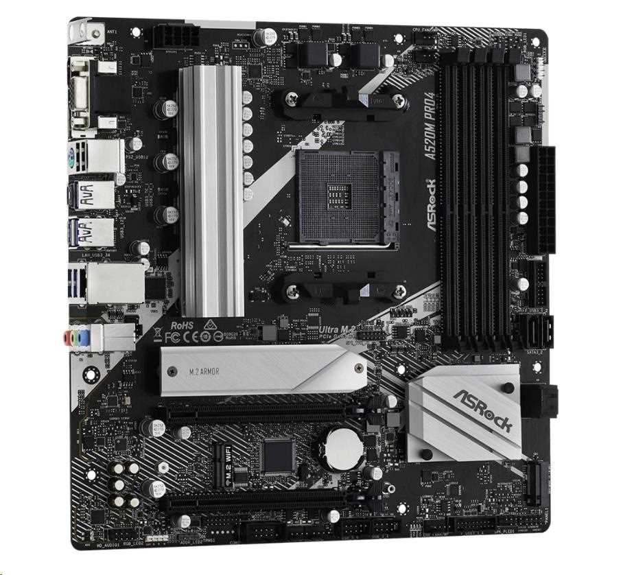 ASRock MB Sc AM4 A520M PRO4,  AMD A520,  4xDDR4,  HDMI,  DP0 