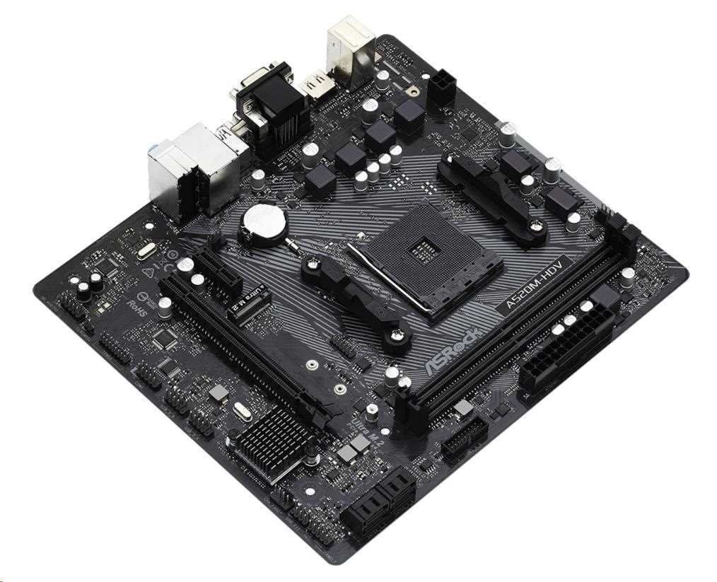 ASRock MB Sc AM4 A520M-HDV,  AMD A520M,  2xDDR4,  HDMI,  DVI2 