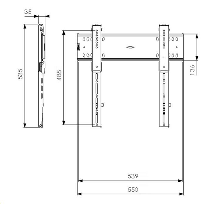 Vogel"s PFW 6400 - fixní LCD profi držák M1 