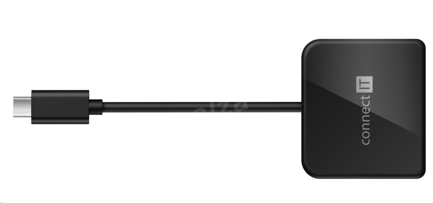 Rozbočovač CONNECT IT USB-C,  3v1 (USB-C, USB-A, HDMI),  externý,  čierny2 