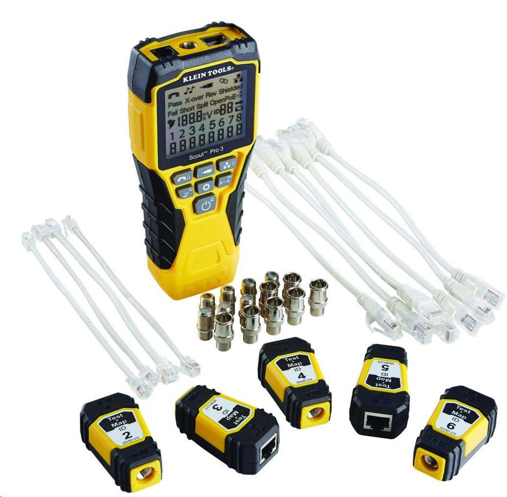 KLEIN TOOLS - VDV Scout® Pro 3 Tester Kit Locator Map™ (PoE)5 