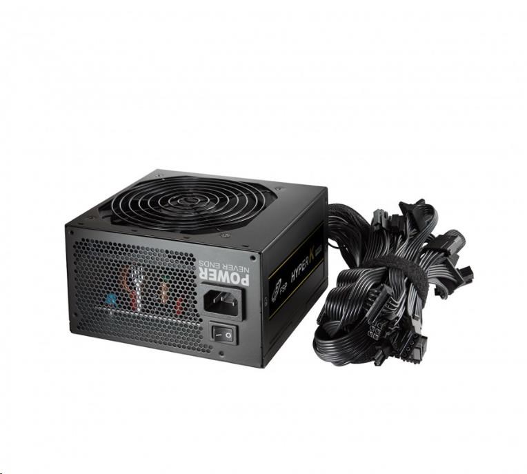 Napájací zdroj Fortron 700W HYPER K PRO 700 Retail,  EN62368,  230V,  +12V Dual Rail,  A-PFC,  12cm2 