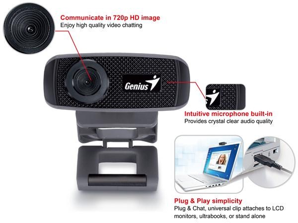 GENIUS webová kamera FaceCam 1000X V2/  HD/  720P/  USB2.0/  UVC/  mikrofón6 