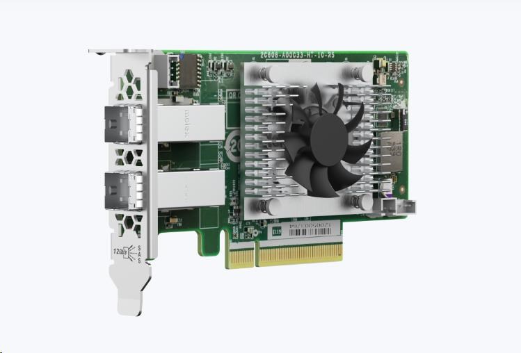 QNAP QXP-820S-B3408 externí rozšiřující PCIe SAS karta SAS 12Gb/ s,  SATA 6Gb/ s,  PCIe Gen3 x8,  2x SFF-86441 