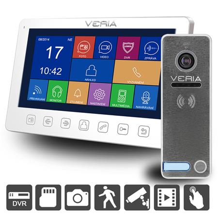 Veria SET Videotelefon  7076B bílý + vstupní stanice  2301 