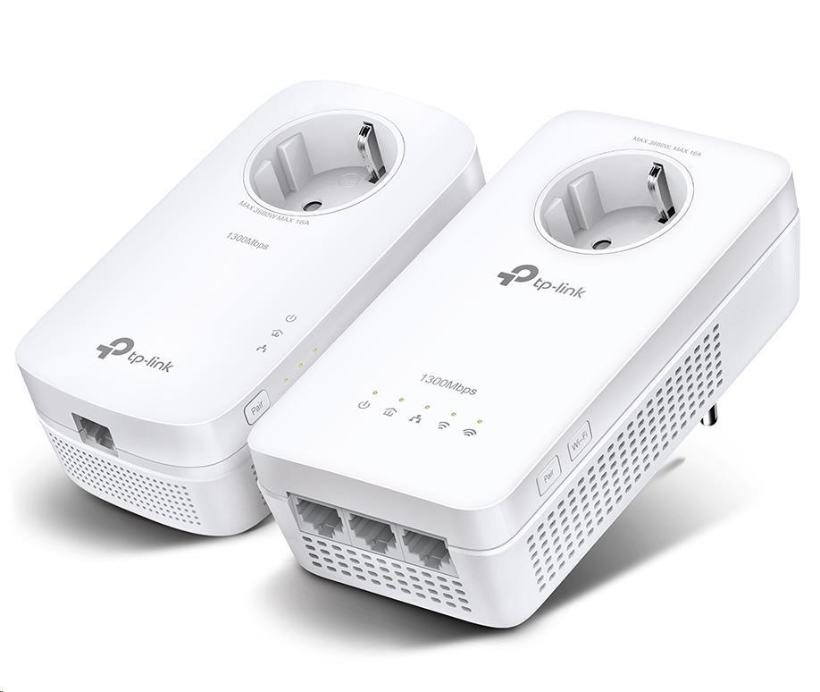 TP-Link TL-WPA8631PKIT OneMesh/ EasyMesh WiFi5 průchozí powerline set (AC1200, AV1300, 2, 4GHz/ 5GHz, 3xGbELAN)0 