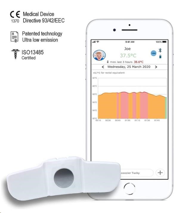 TUCKY – Chytrý teploměr a monitor polohy 2v16 