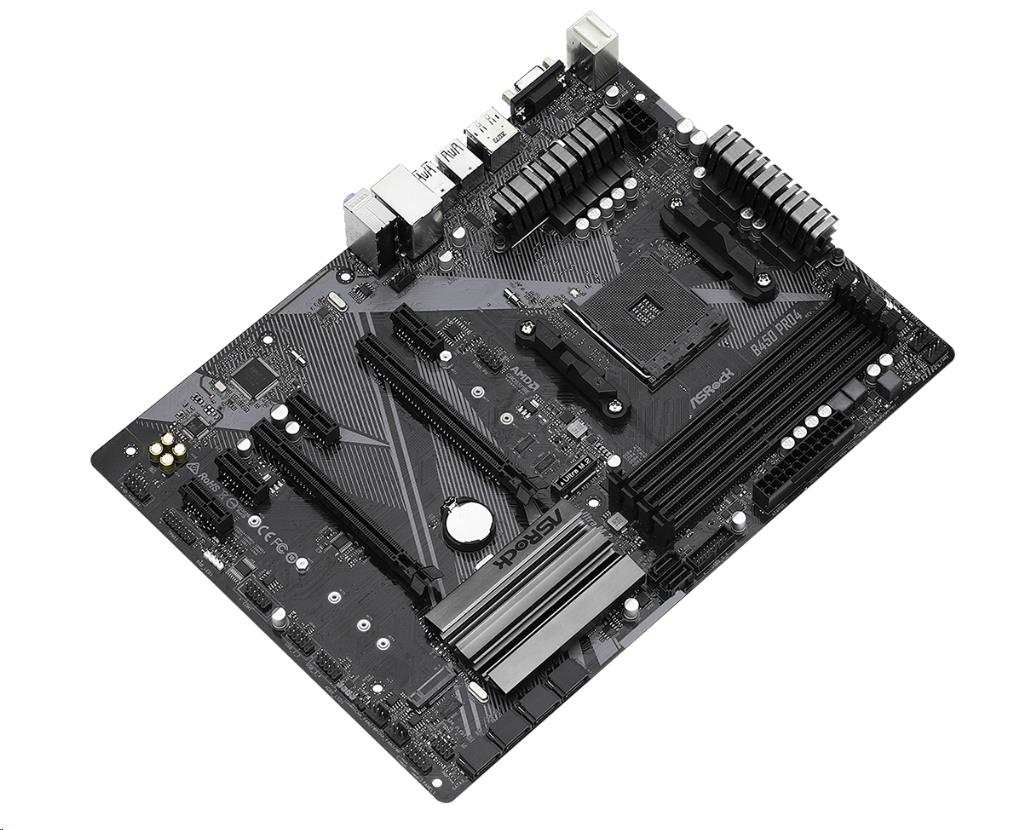 ASRock MB Sc AM4 B450 PRO4 R2.0,  AMD B450,  4xDDR4,  1xDP,  1xHDMI,  VGA3 