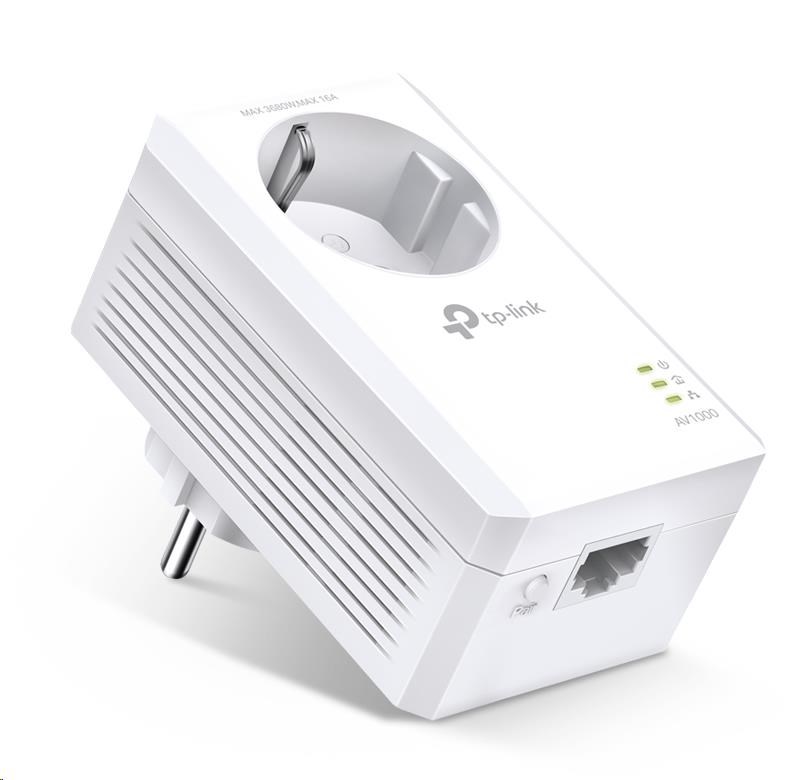 TP-Link TL-PA7017P průchozí powerline adaptér (AV1000, 1xGbE,  HomePlug AV2)0 