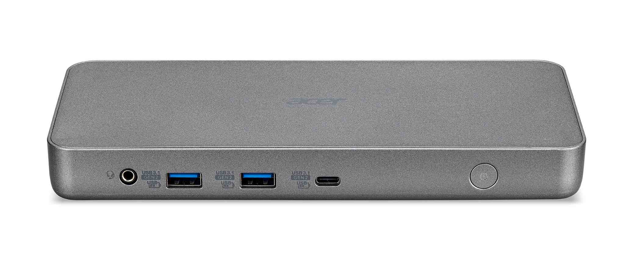 Acer USB Type-C Dock II D501 - 1xUSB-C (Up Stream to NB),  2xUSB-A 3.1 Gen2, 4xUSB-A 3.1 Gen1, 1xDP 1.4/ HDMI 2.0.1xRJ450 