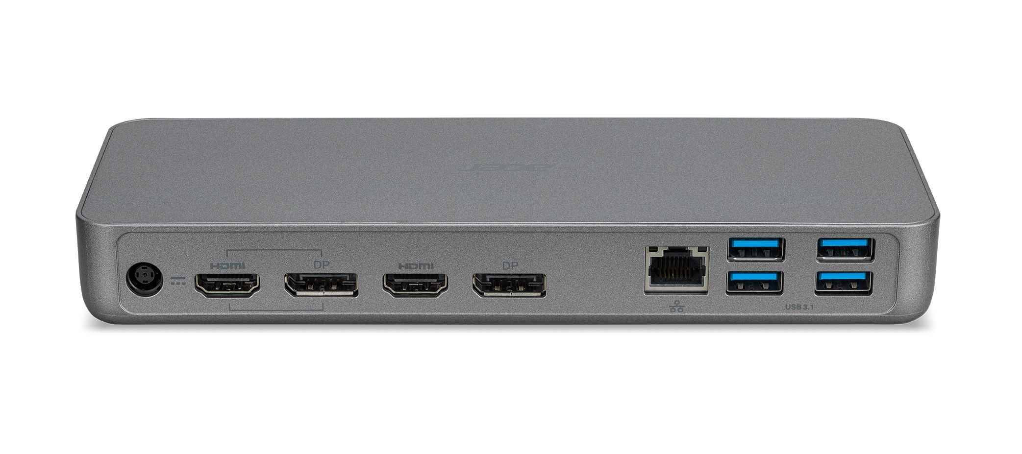 Acer USB Type-C Dock II D501 - 1xUSB-C (Up Stream to NB),  2xUSB-A 3.1 Gen2, 4xUSB-A 3.1 Gen1, 1xDP 1.4/ HDMI 2.0.1xRJ451 
