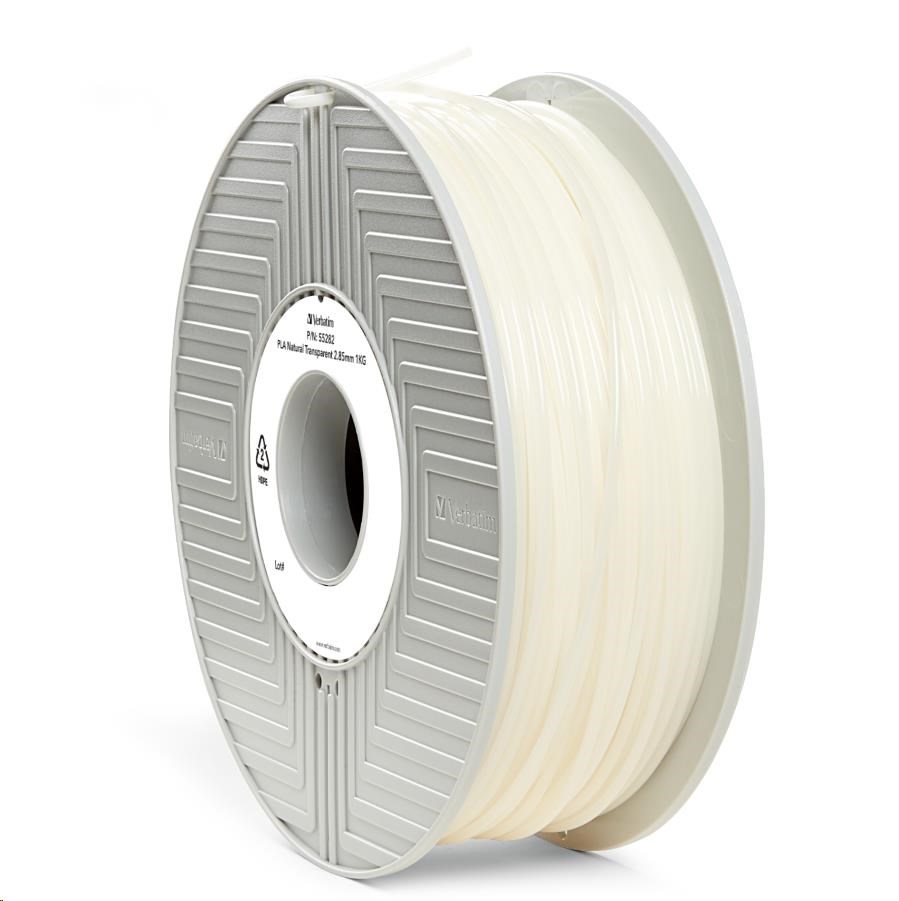 VERBATIM Filament pre 3D tlačiarne PLA 2.85mm,  126m,  1kg prírodná priehľadná (stará PN 55282)1 
