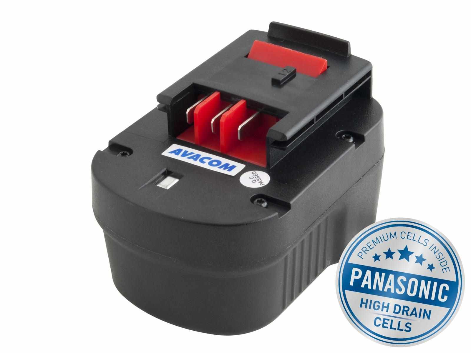 AVACOM BLACK & DECKER A1712 Ni-Mh 12V 3000mAh,  články PANASONIC0 