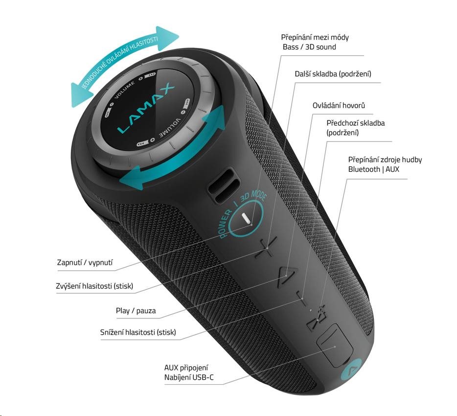 LAMAX Sounder2 Max Bluetooth reproduktor1 