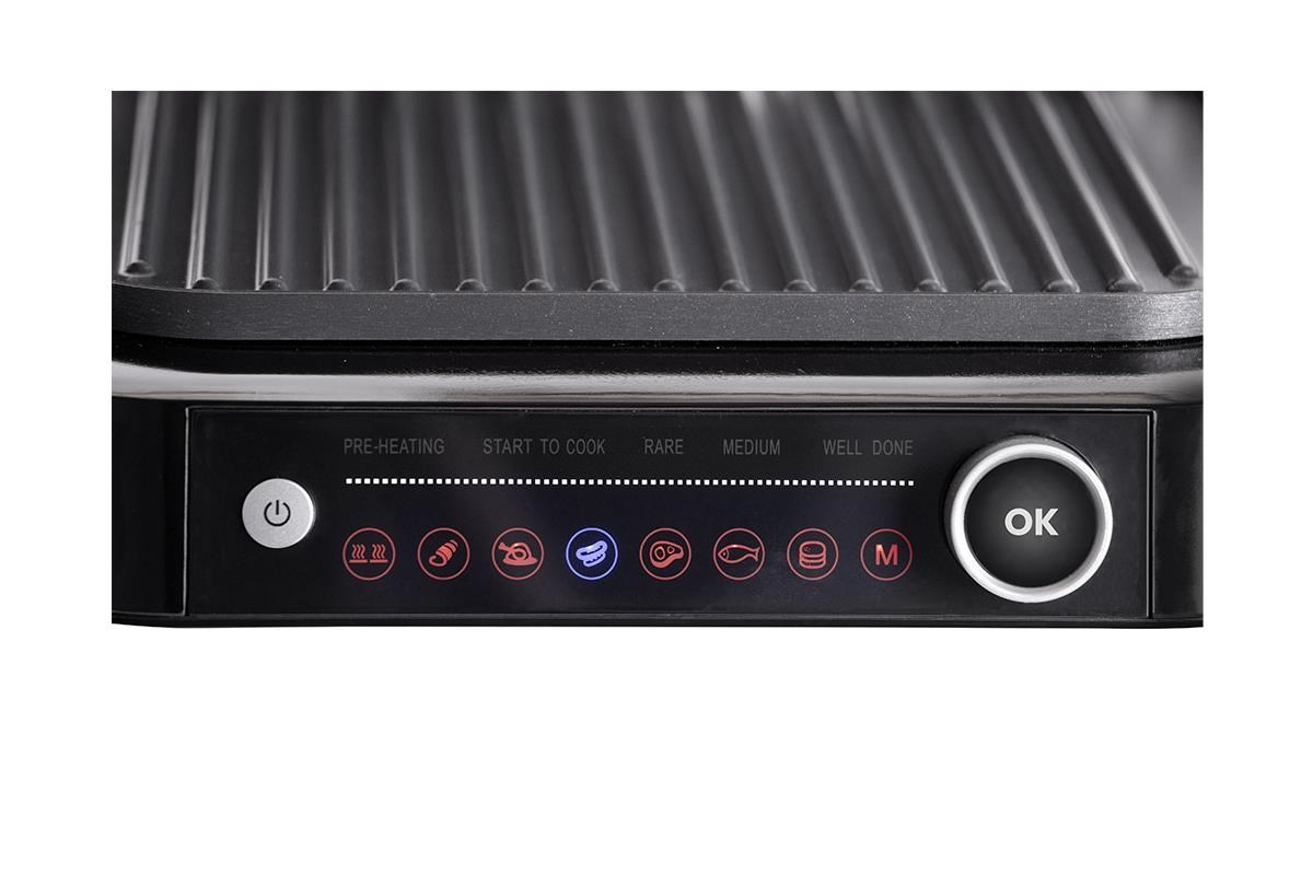 Orava Grillchef 2 elektrický kontaktní gril,  2100 W,  6 programů,  regulace teploty,  rozmrazování4 