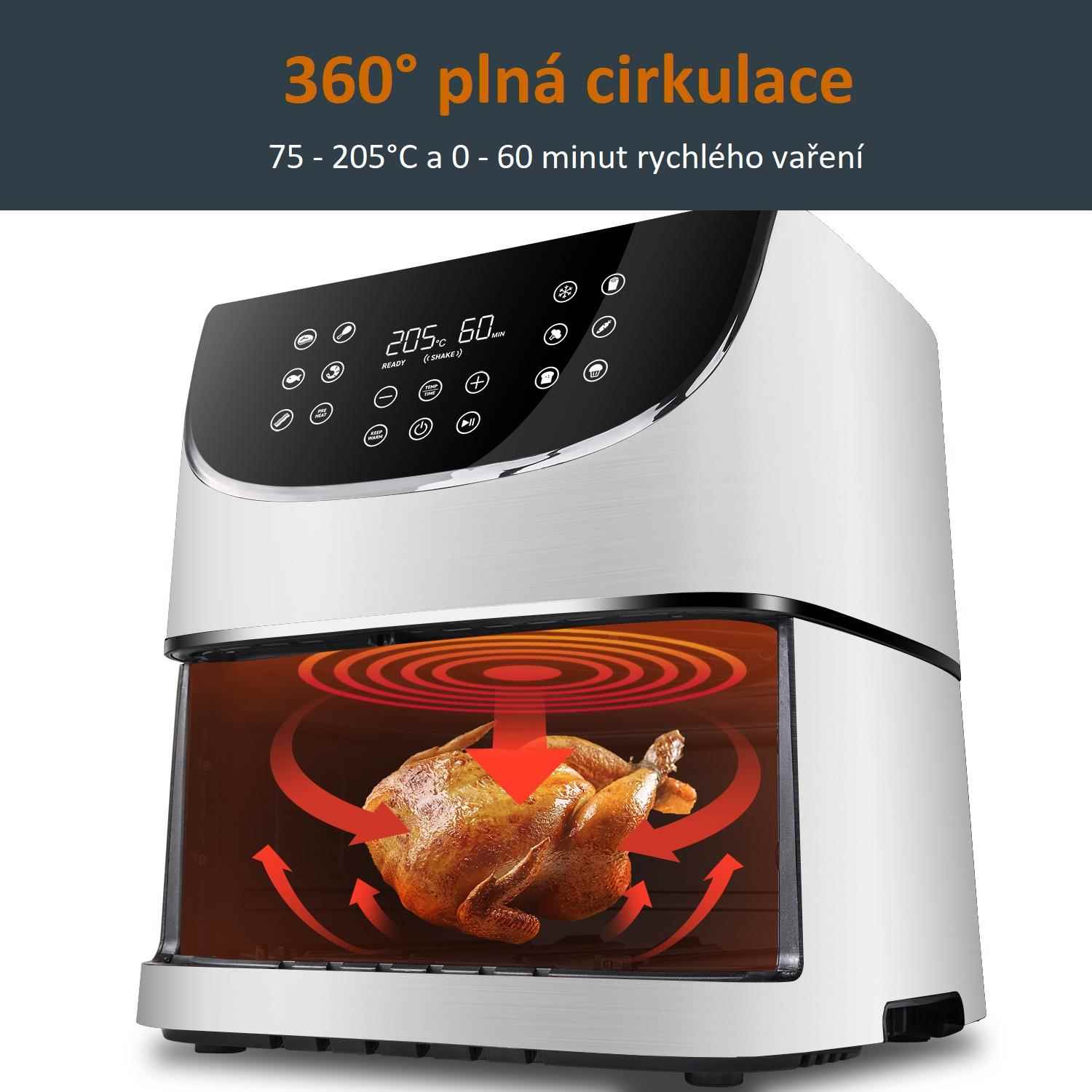 Cosori CP158-AF PREMIUM –  5.5L horkovzdušná fritéza + 5x špíz a gril. rošt,  white1 