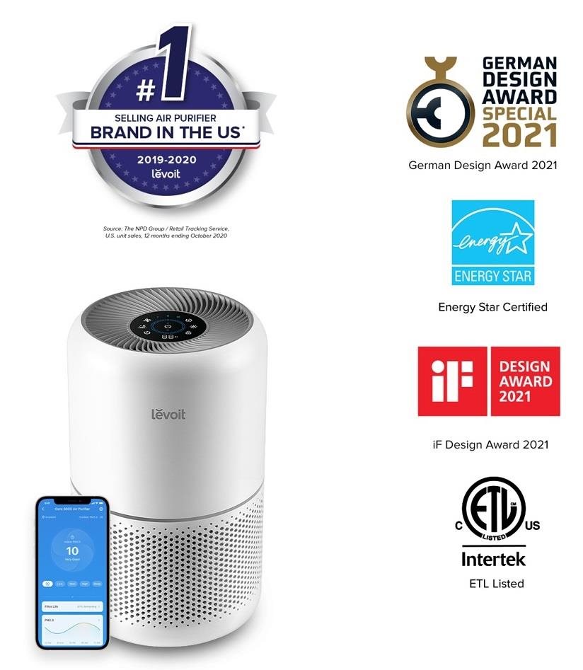 Levoit Core300S SMART - Inteligentní čistička vzduchu6 