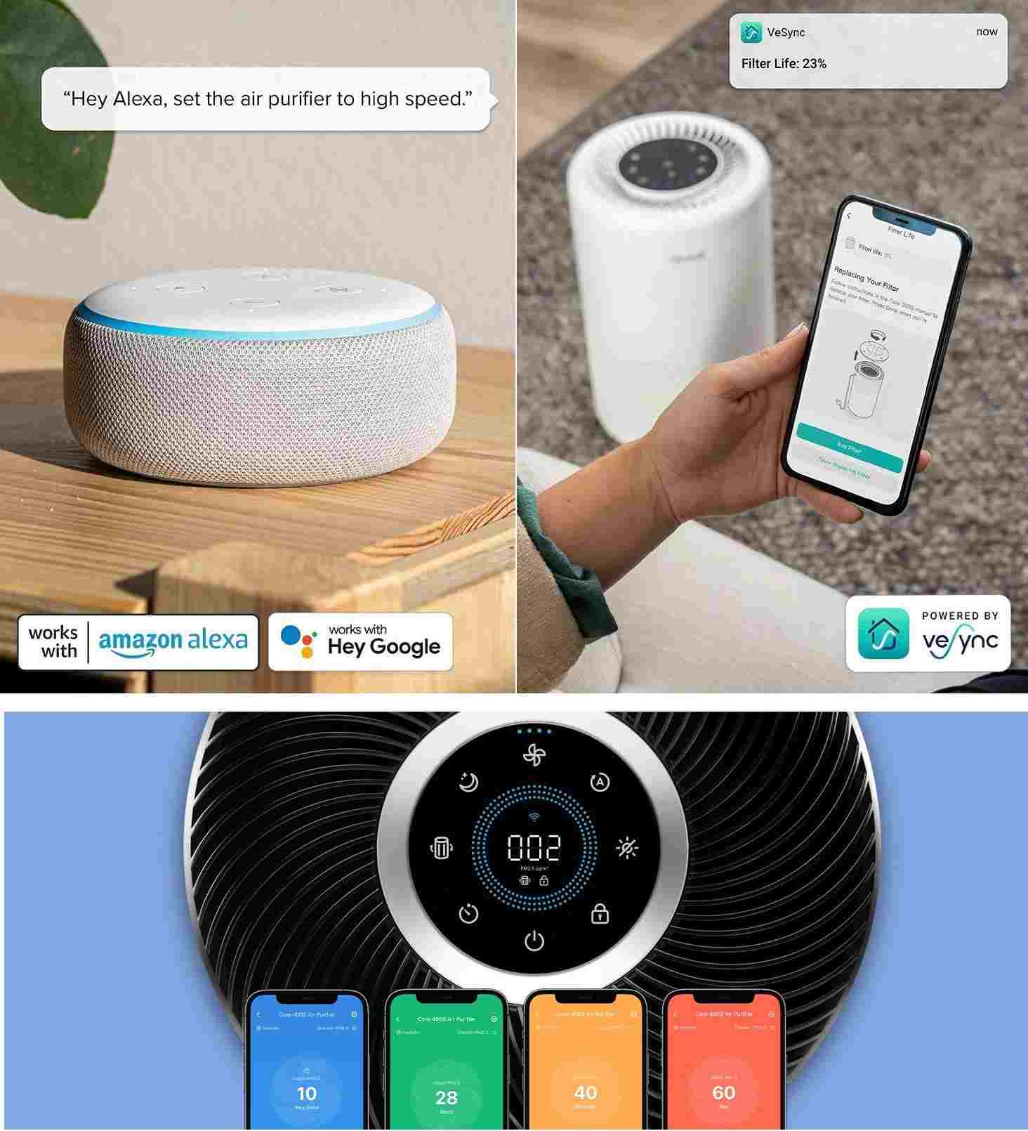 Levoit Core300S SMART - Inteligentní čistička vzduchu8 