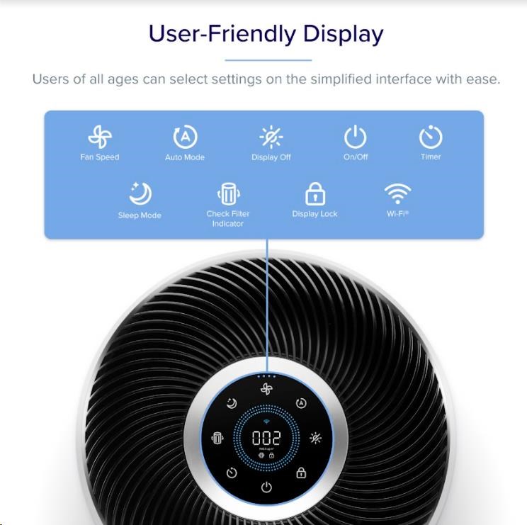 Levoit Core400S SMART - Inteligentní čistička vzduchu10 